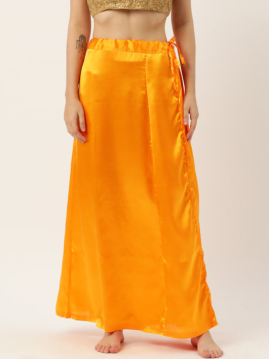 Women Saree Petticoat / Flared Shaper - Sunset Orange