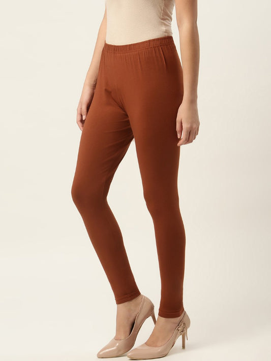 Women Brown Ankle-Length Leggings