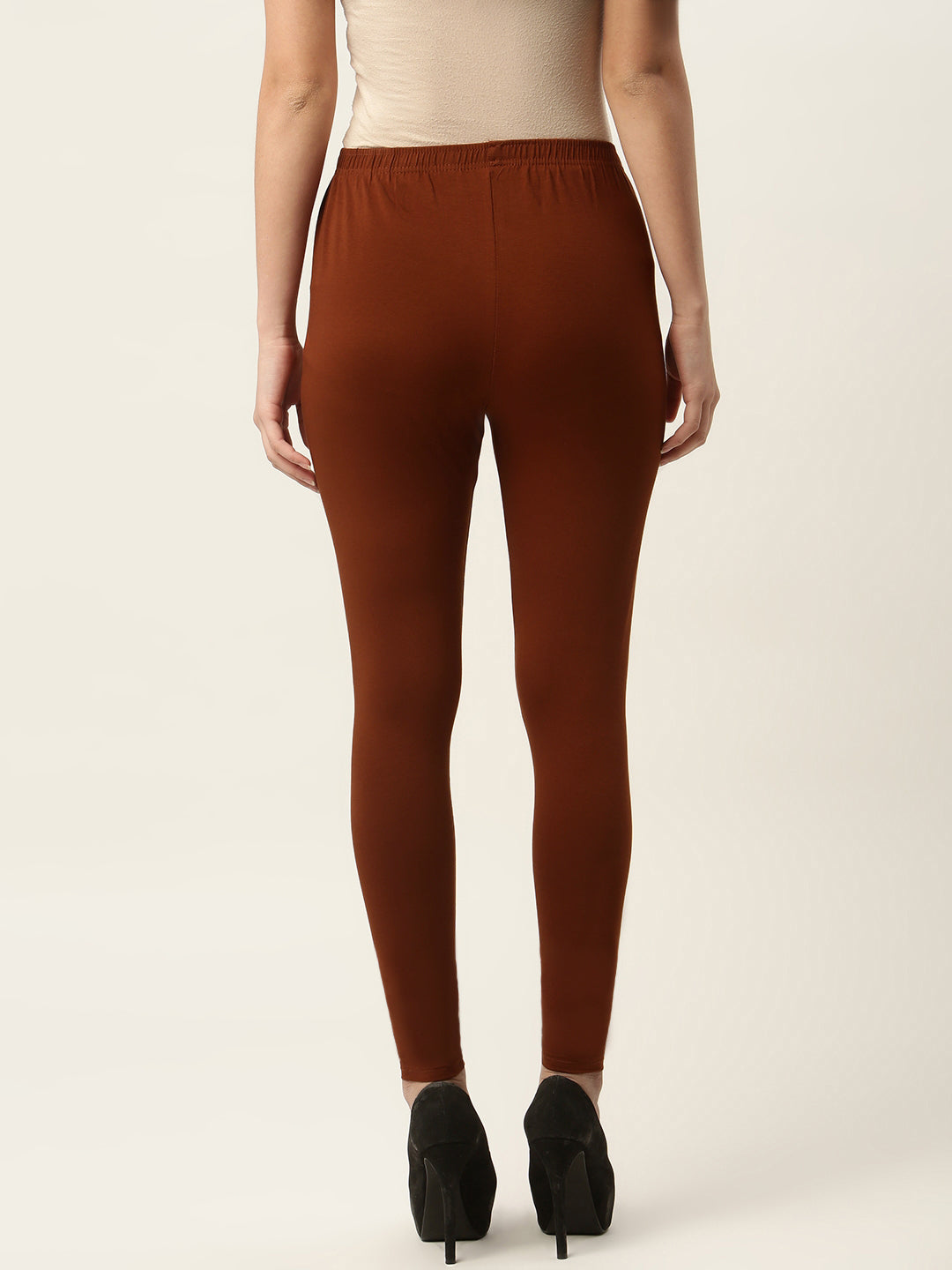 Women Rust Ankle-Length Leggings