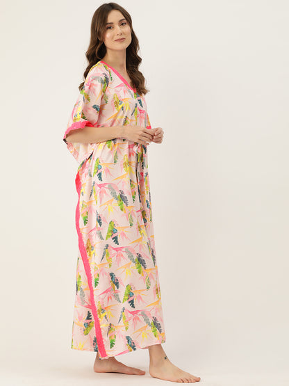 Ms.Lingies Printed Kaftan Babydoll Nighty/Nightwear