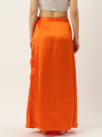 Women Saree Petticoat / Flared Shaper - Orange