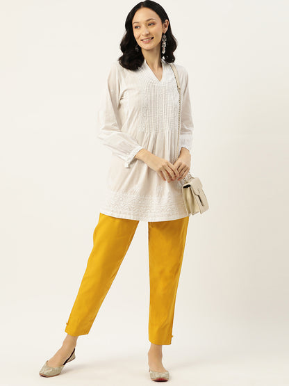 Women Pure Cotton Kurti Pant - Mustard