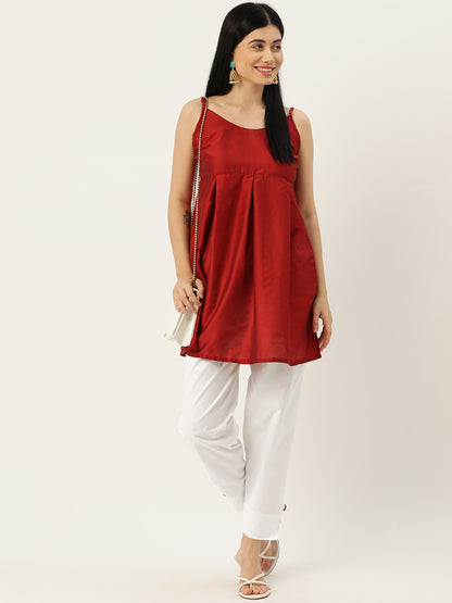 Women Pure Cotton Kurti Pant - White