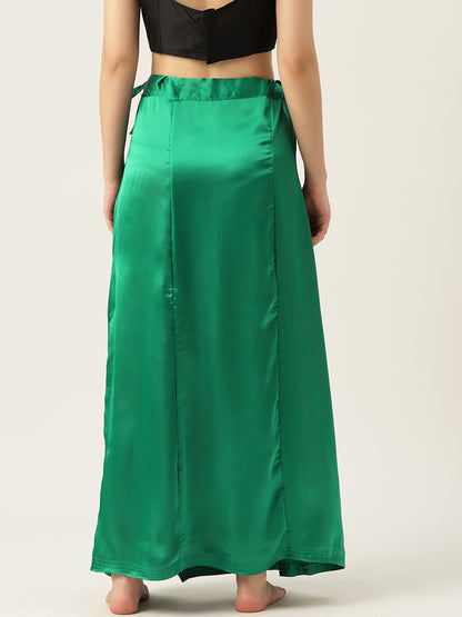 Women Saree Petticoat / Flared Shaper - Peacock Green