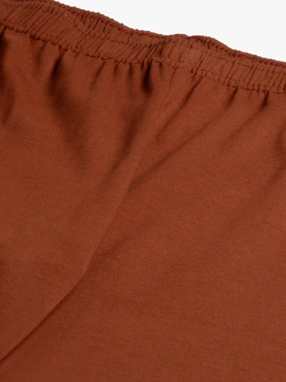 Women Brown Churidar-Length Leggings