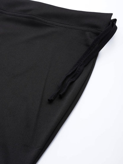 Women Black Solid Saree Shapewear