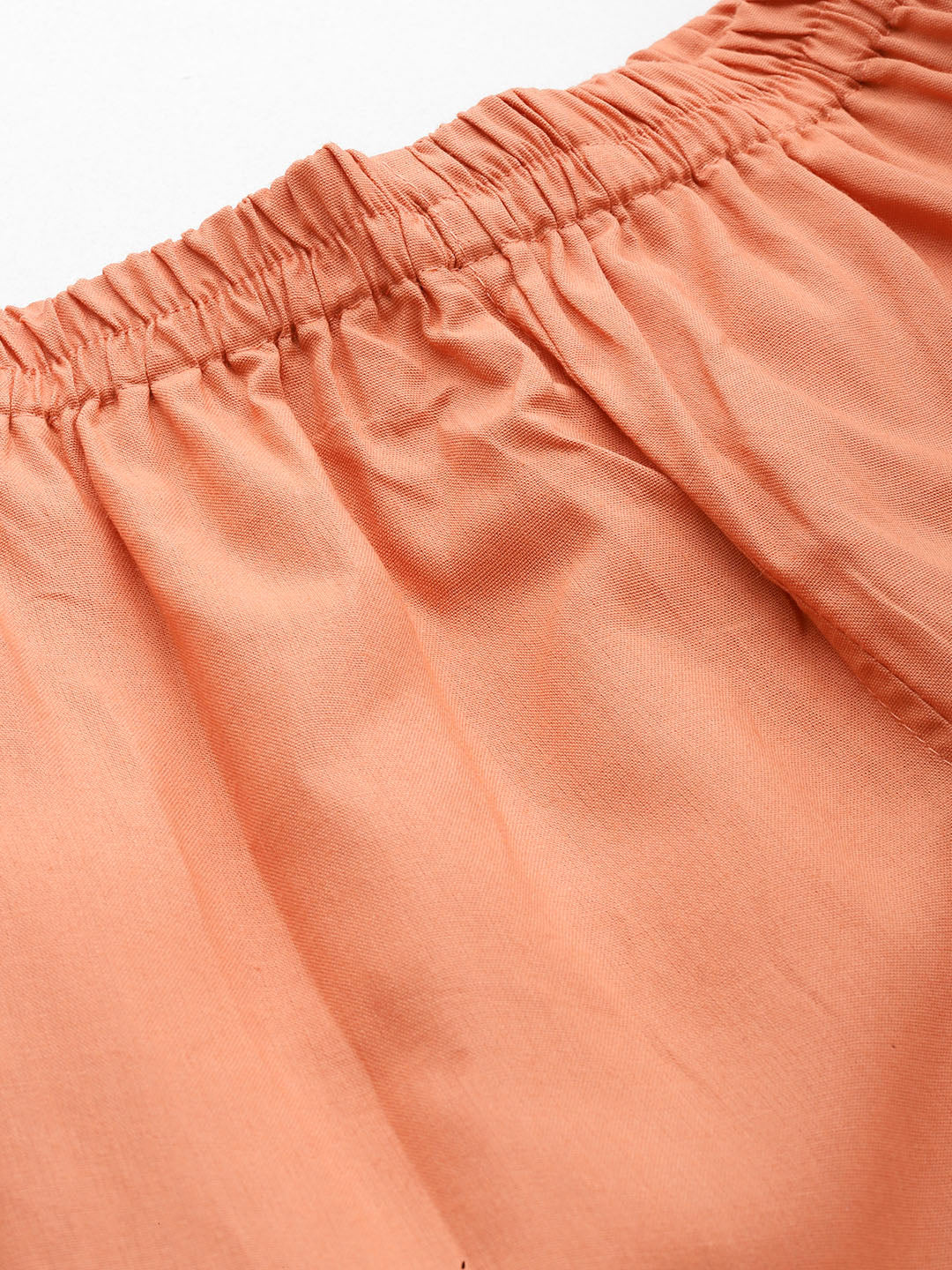 Women Pure Cotton Kurti Pant - Peach Rust