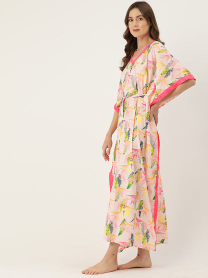 Ms.Lingies Printed Kaftan Babydoll Nighty/Nightwear