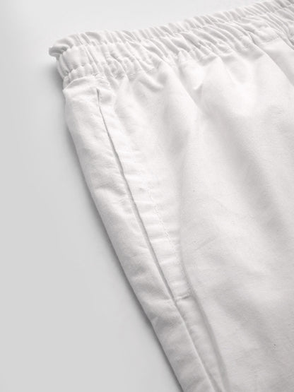 Women Pure Cotton Kurti Pant - White