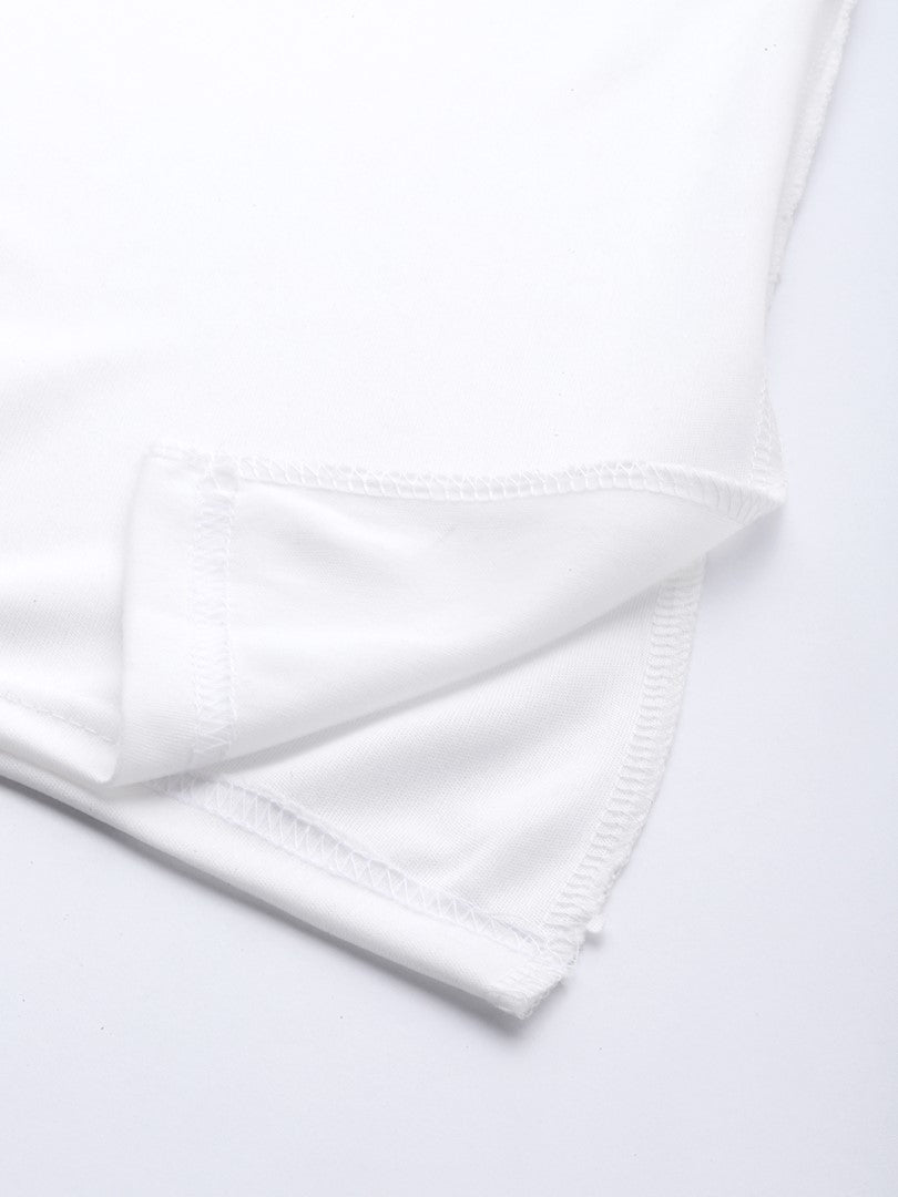 Women White Solid Saree Shapewear